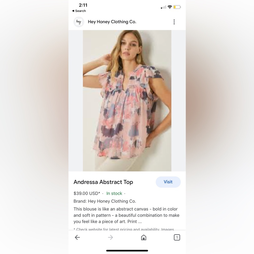 Andressa abstract blouse